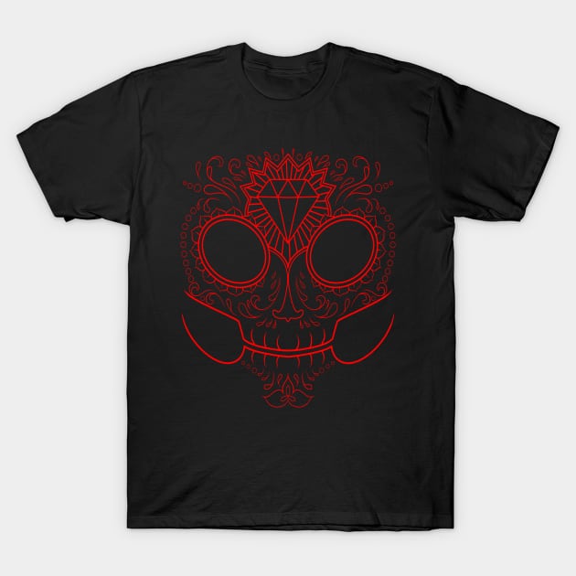 Oscaro the Red Skull T-Shirt by Boulinosaure